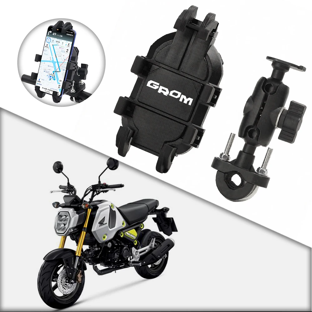 Riding Motorcycle Aluminum Phone Navigation Holder Shock Absorber For Honda Grom 125 MSX125 Scrambler Concept SP MSX Grom125