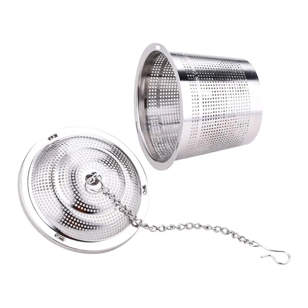 

Tea Filter Infuser with Drip Tray Stainless Steel Strainer Dishwasher Safe Leaf for Soup
