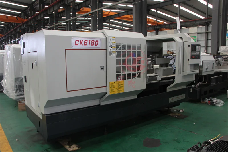 Aluminum CKQ6180 Cnc Lathe Hine With Fanuc Controller 2 Axis