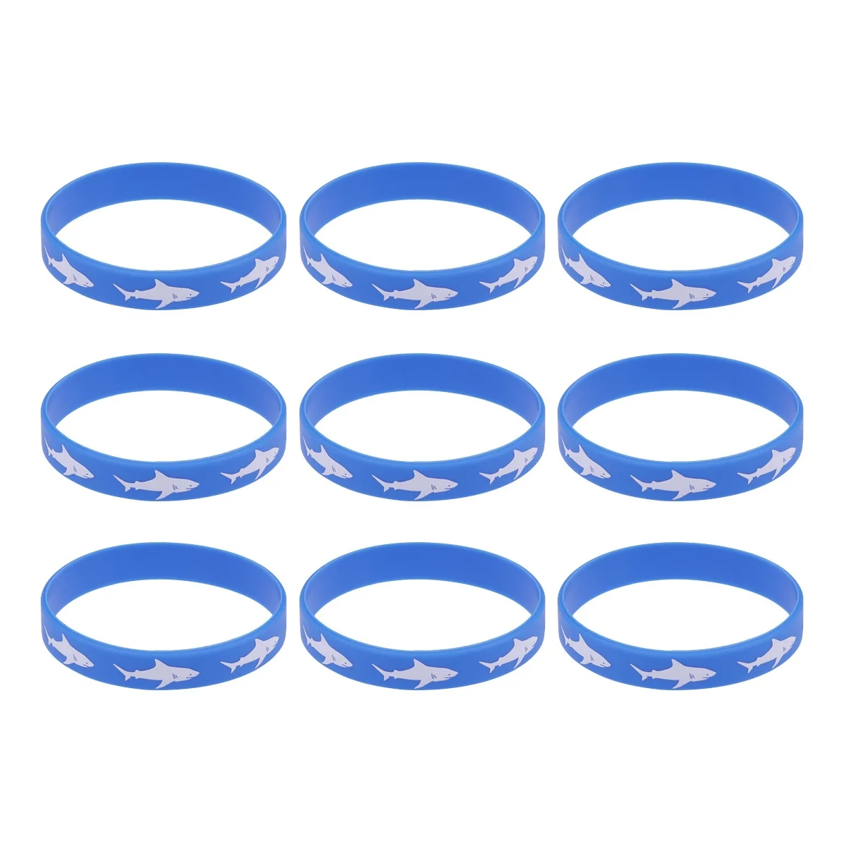 

25pcs Shark Wristband Silicone Bangle Flexible Bracelet For Party Favors Birthday 'S Day Gathering Fitness