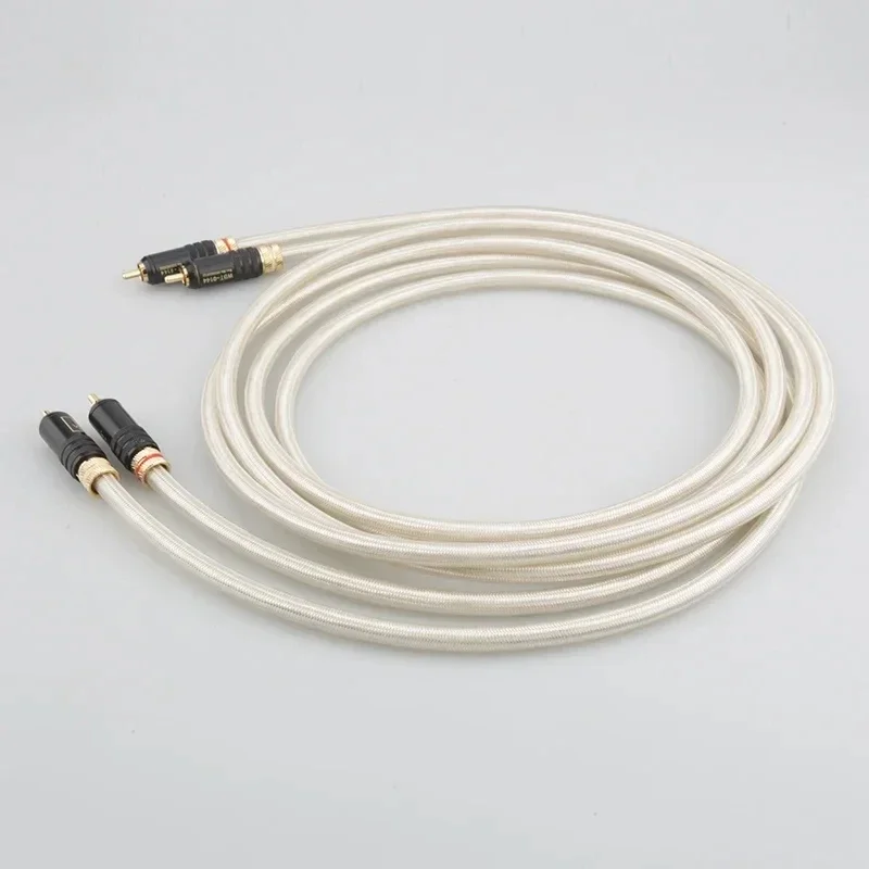 A26 hifi assinatura rca cabo de áudio occ único cabo de interconexão banhado a prata com 0144 plugue rca banhado a ouro