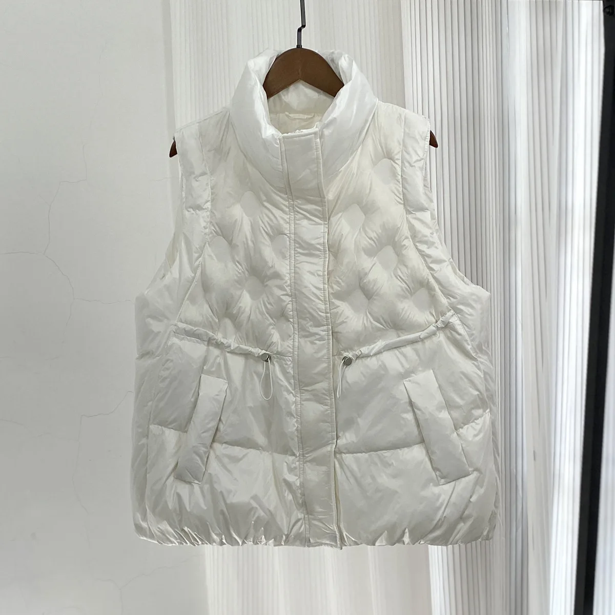 2023 Fashion Down Vest Women Luxury Designer Sleeveless Jacket 90% Duck Down Gilet Autumn Winter Korean Female Waistcoat