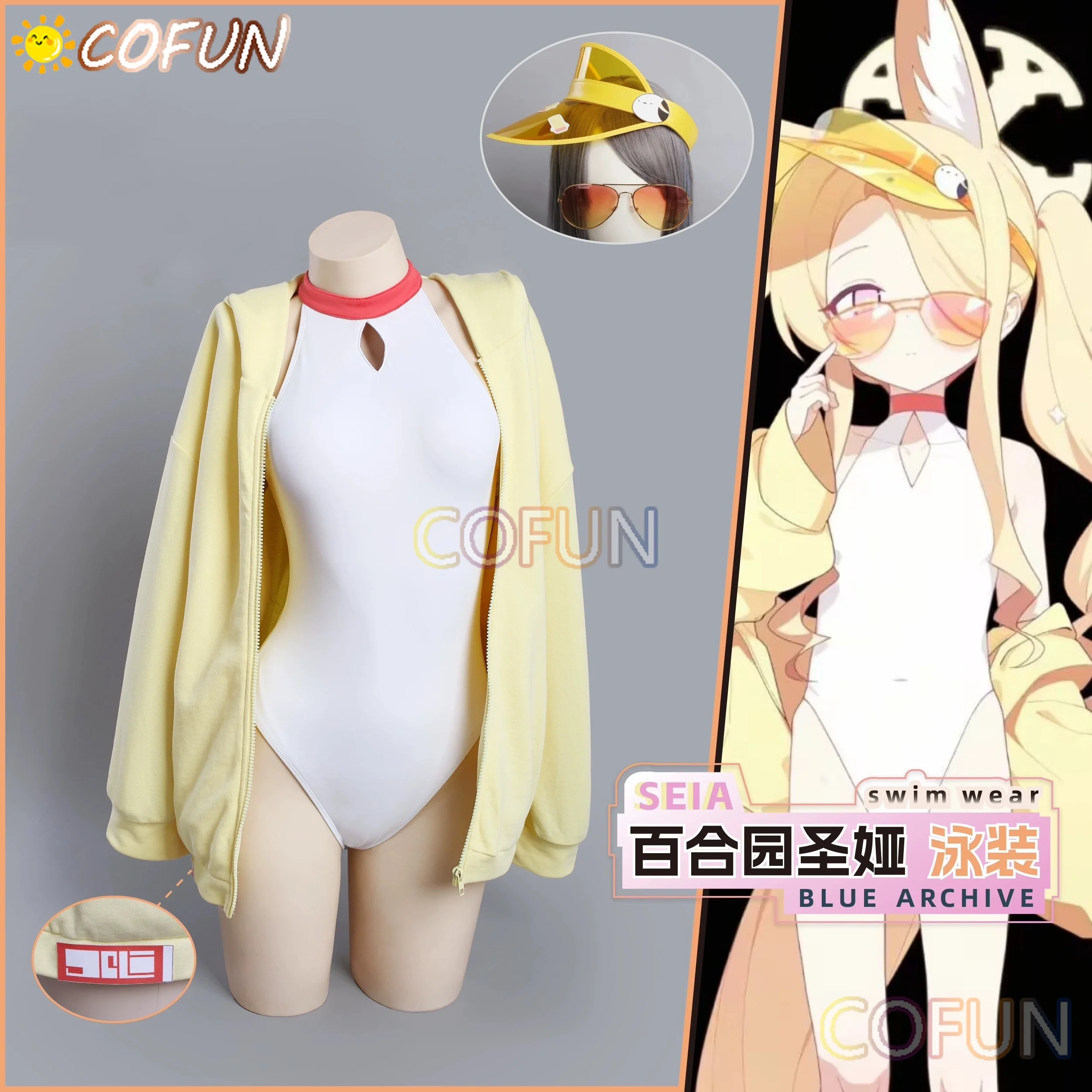 COFUN Blue Archive Yurizono Seia Cosplay Costume Swimsuit Cos Game Anime Party Uniform Hallowen Play Role Clothes Clothing