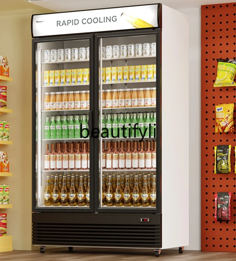 

Frost-Free Beverage Display Refrigerator Commercial Freezer Convenience Store Fruit Preservation Refrigerated Cabinet