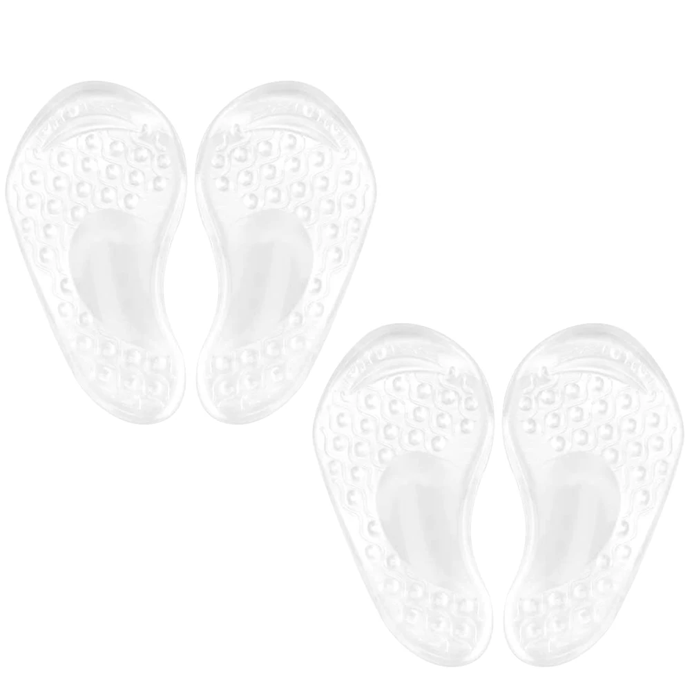 

Silicone Massage Insole Half Pads Foot Care High Heel Front 2 Pairs Comfortable Travel Lightweight Portable Heel Pain Relief