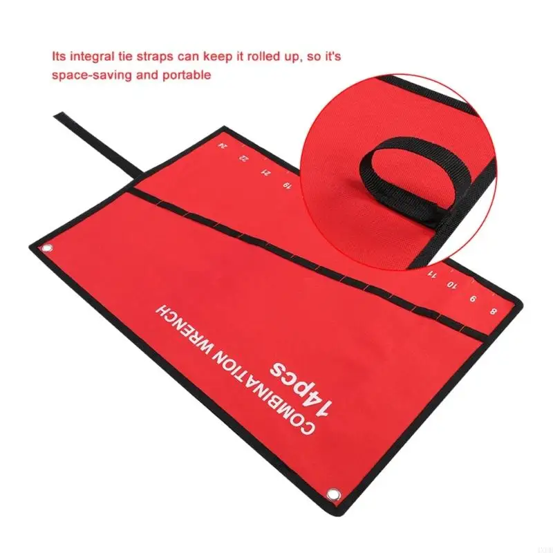 4XFD Large Space Tool Roll Tool Bag Unique Design for Repairen, Mechanics Carpenter