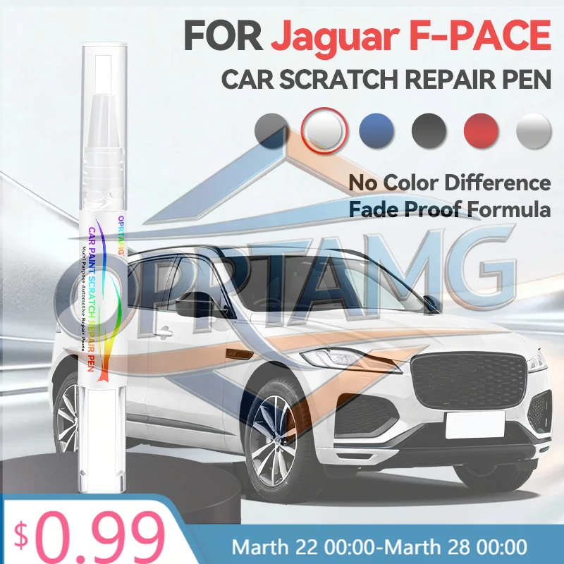 

Ремонтный карандаш для краски автомобиля JAGUAR F-PACE 2016-2025: аксессуары для устранения царапин, цвета: черный PAB, синий JIP, серый LRA, белый NCZ
