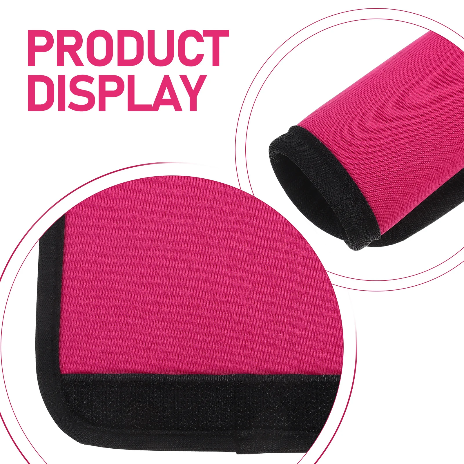 غطاء مقبض الأمتعة الوردي حقيبة قبضة النيوبرين حقيبة سفر يلتف أدوات عملية مريحة لرحلة التخييم التنزه سهلة #6