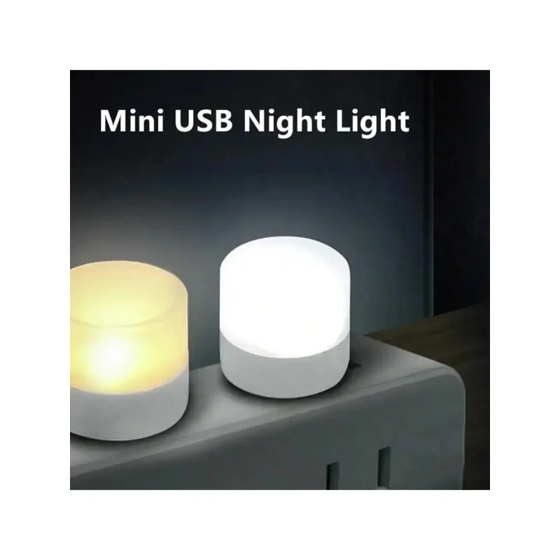 

10Pcs Mini USB Night Light Warm White Eye Protection LED Lamp for Book Reading Computer Mobile Power Charging