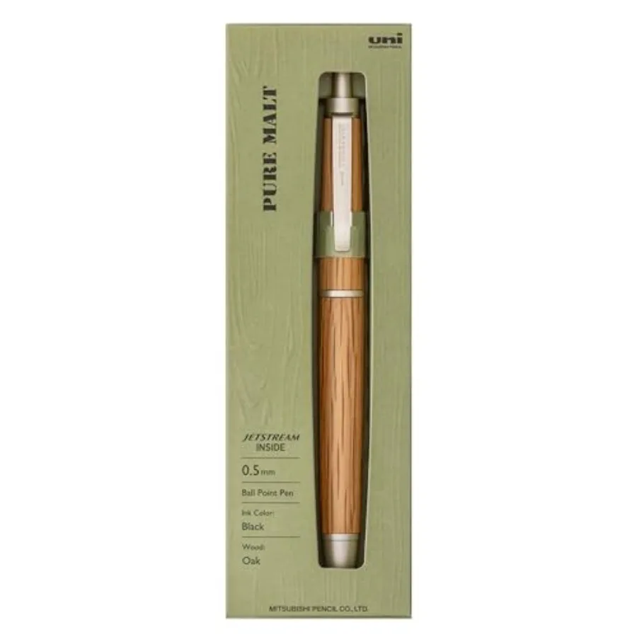 

Uni Pure Malt Jetstream Inside Single Ballpoint Pen 0.5 mm Fine Point Oak Black Oil-Based Ink SXNPM05.70