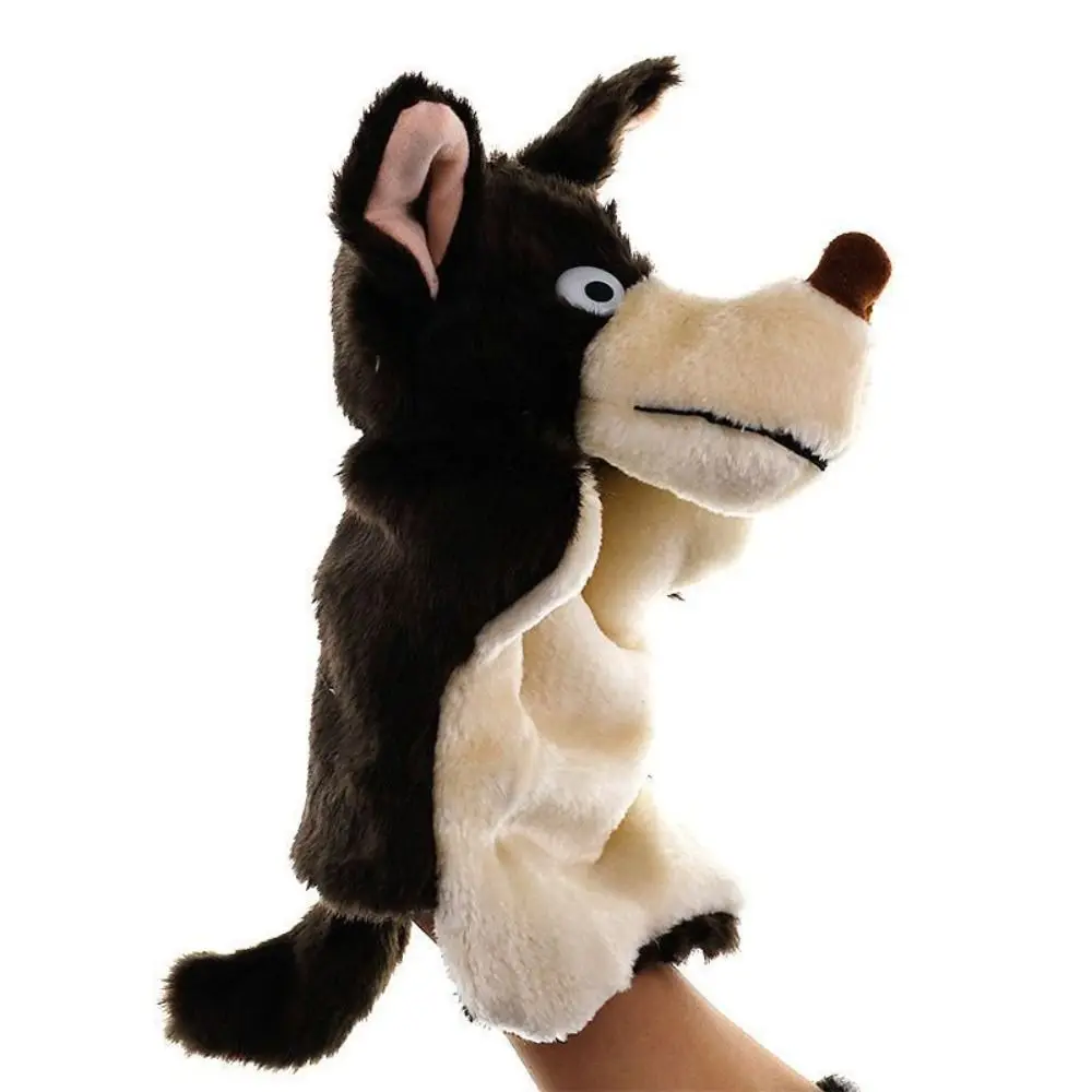 Marionnette à main en peluche pour enfants, mouton Telling Story, poupées animales en peluche, loup au beurre, marionnettes douces, cadeau pour enfants