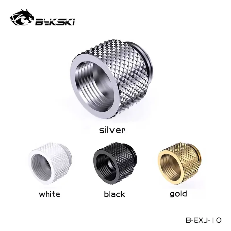 Bykski Male To Female 10mm Extender Black ,Silver,Gold,White,DIY Water Cooling Loop Fittings Accessory,G1/4