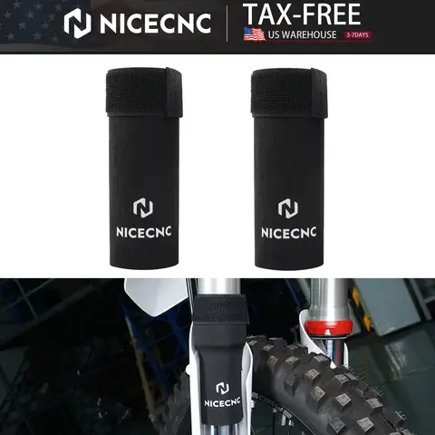 NICECNC 6" Front Fork Sock Guard Protector Cover For KTM EXC 300 EXC-F 350 SXF 450 Husqvarna Honda Yamaha Suzuki Kawasaki Sherco