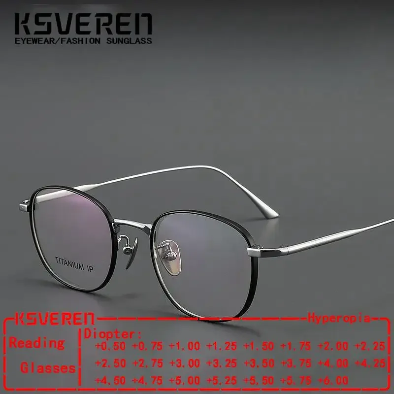 

Fashion Luxury Pure Titanium Reading Glasses Women Retro Comfortable Eyewear Optical Prescription Glasses Frame Men Eyeglasses