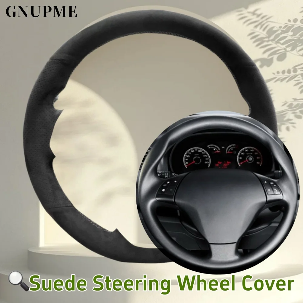 

Custom Car Steering Wheel Cover Suede For Fiat Bravo Doblo Opel Combo Grande Punto Linea Qubo Vauxhall Car Steering Wrap