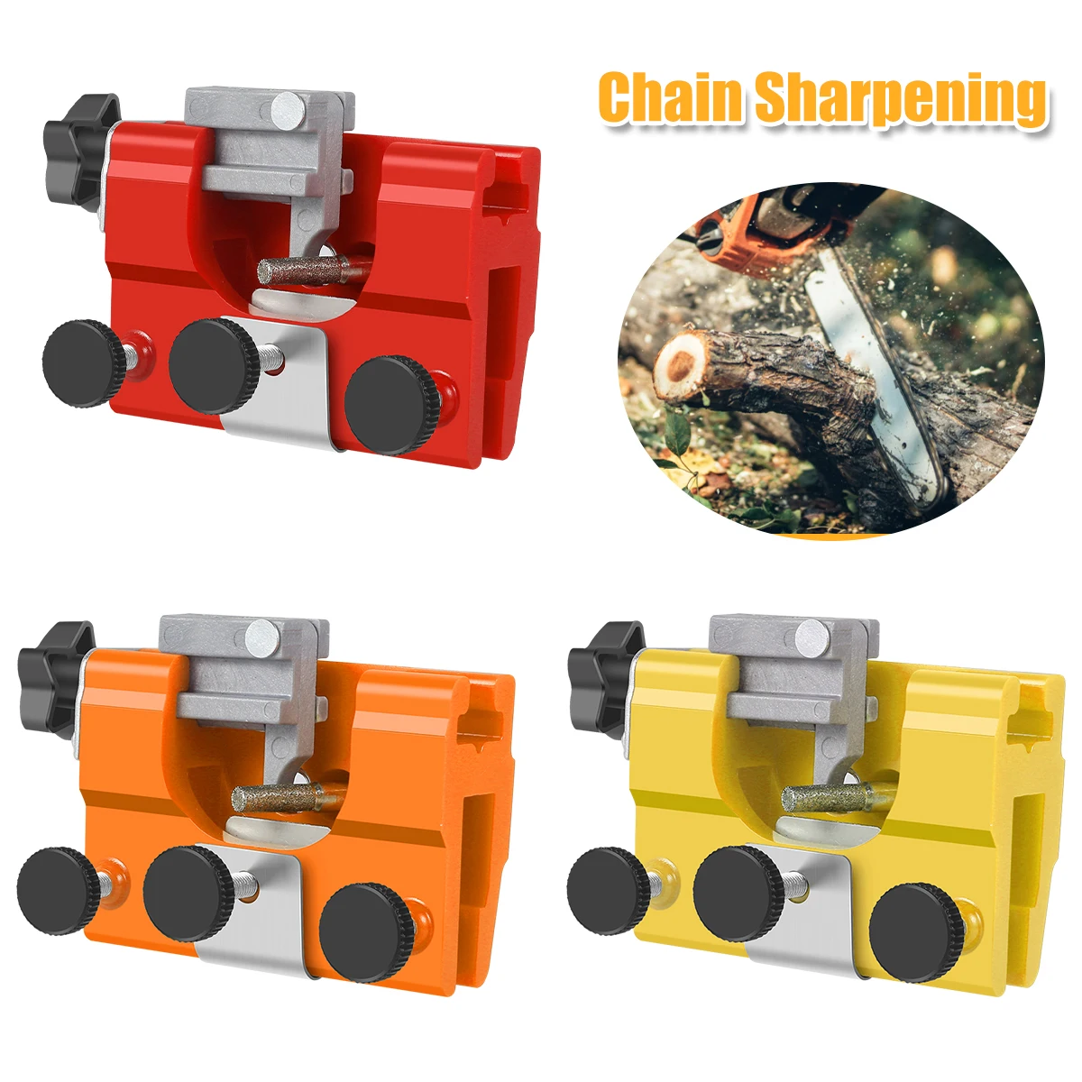 

Chainsaw Sharpening Jig Portable Hand Crank Chainsaw Sharpeners with Grinding Head Alloy for Chain Saws and Electric Saws 2023