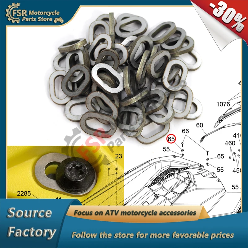 OVAL WASHER 291003880,FOR SEA-DOO SPARK 60 90 ACE 900 HO TRIXX BASE 16 130 19 170 COMPACT CRUISE 18 21 230 FISH LIMITED SPORT