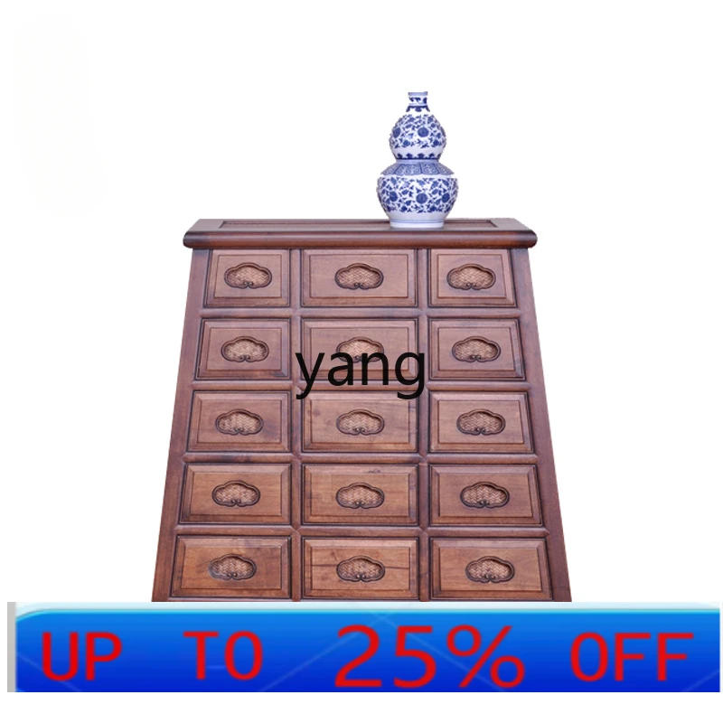 

CX solid wood entrance Baibao cabinet rattan Chinese style foyer storage cabinet storage