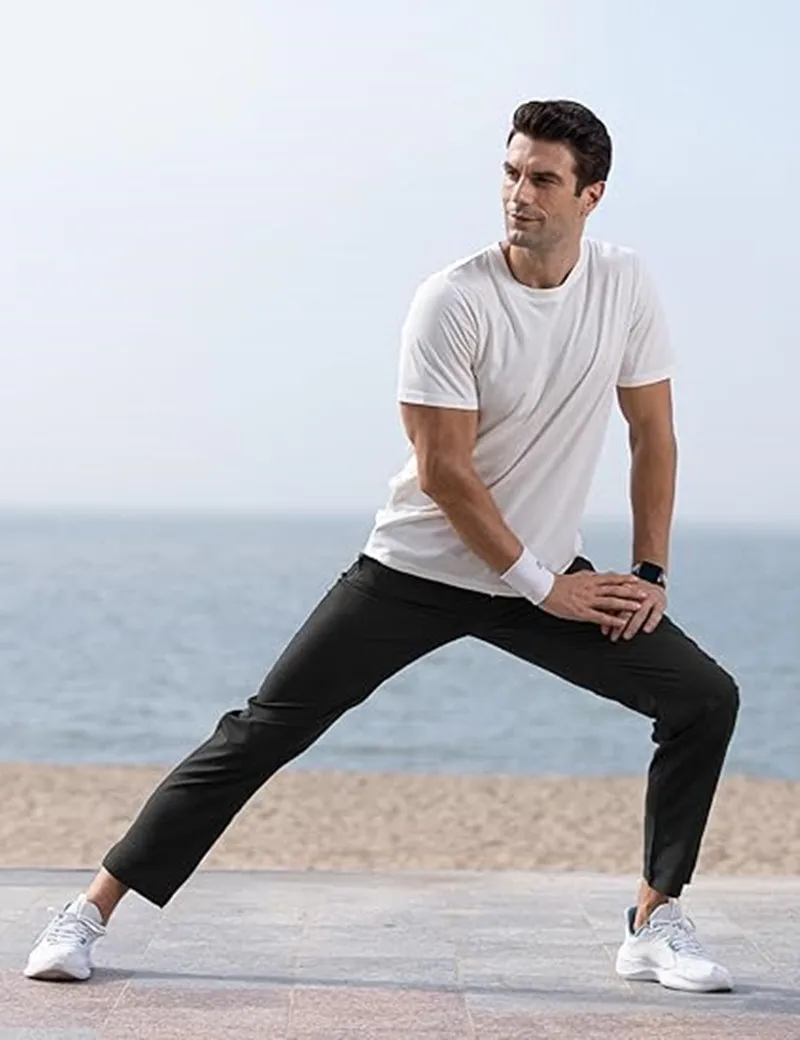 2024 new sports pants men's fitness fashion pants spring and summer thin loose quick dry elastic running training