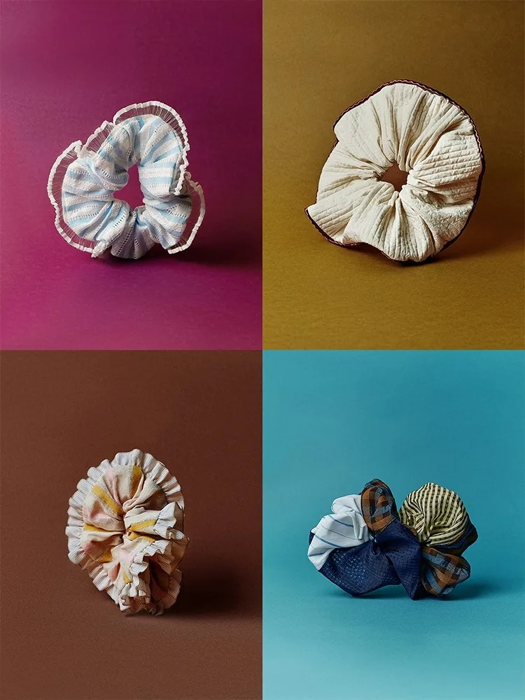 ソフトサーブ-ソルベ-ウェーブスカート-弾性ヘアタイ-ヘッドウェア-フレンチスタイル-大腸ファッションアクセサリー-さまざまな機会に適しています