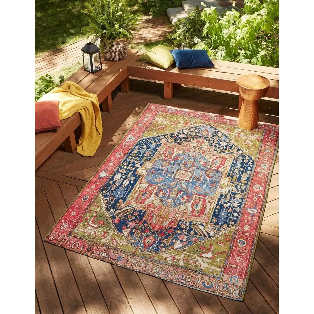 

Traditional Collection Area Rug - Limon (6' 1 x 9' Rectangle Multi/Red)