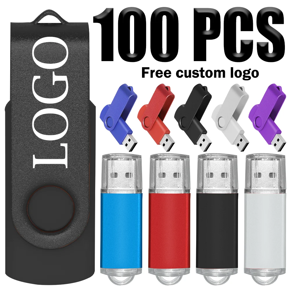 100pcs/lot Free custom Logo Real Capacity USB Flash Drive Usb 2.0 4GB 8GB 32GB 64GB Photography Gift Pendrive USB Memory stick