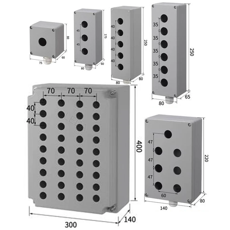 

Junction Box Waterproof Metal Enclosure Box Electronic IP65 Project Instrument Case Electrical Project Box Cast Aluminum Outdoo