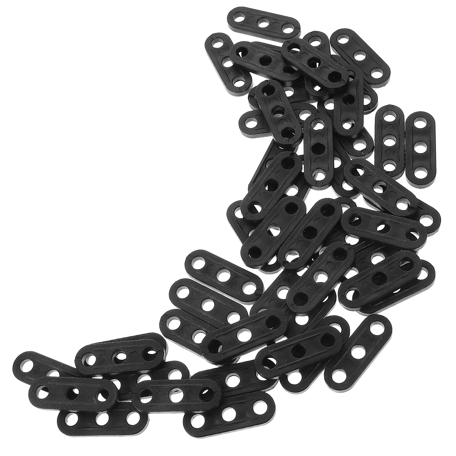 

50 Pcs Rope Buckle Three-eye Tent Adjustment 3-hole Canopy (50pcs) Fastener Plastic Outdoor Guyline Holder Wind Tensioner