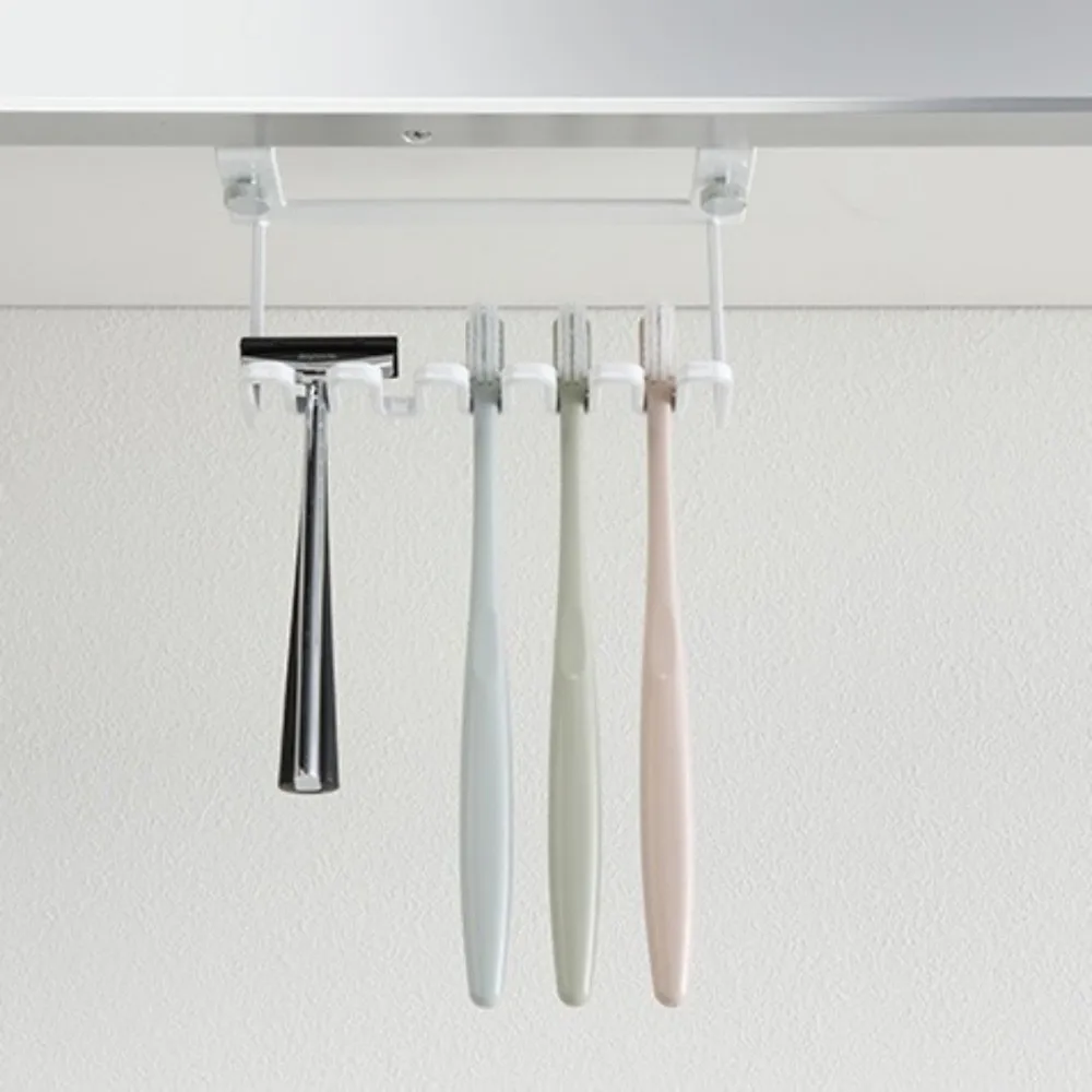 

Настенный держатель для зубных щеток из углеродистой стали без сверления, экономия места, устойчивая подставка для хранения зубных щеток, черный/белый, для хранения бритв