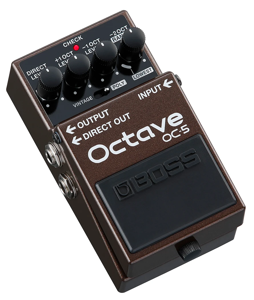 Boss OC-5 octave pedal poly mode for chord playing Newly developed tracking technology for more accurate response