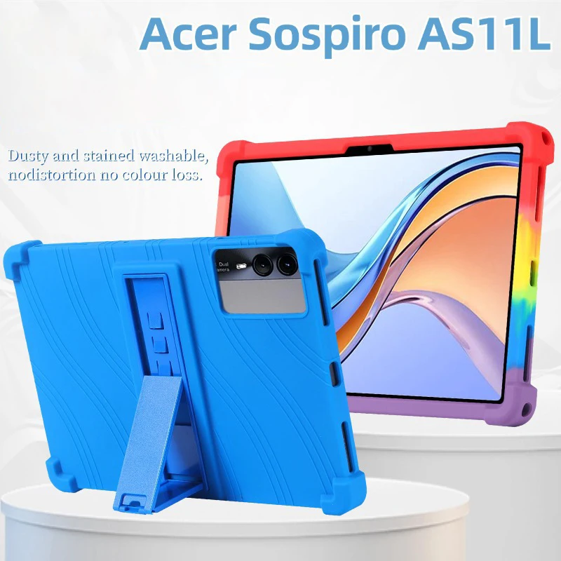 

Чехол для планшета Acer Sospiro AS11L 10,95 дюйма, силиконовый защитный чехол-держатель, подставка, защита от ударов, безопасный для детей, с наклейкой