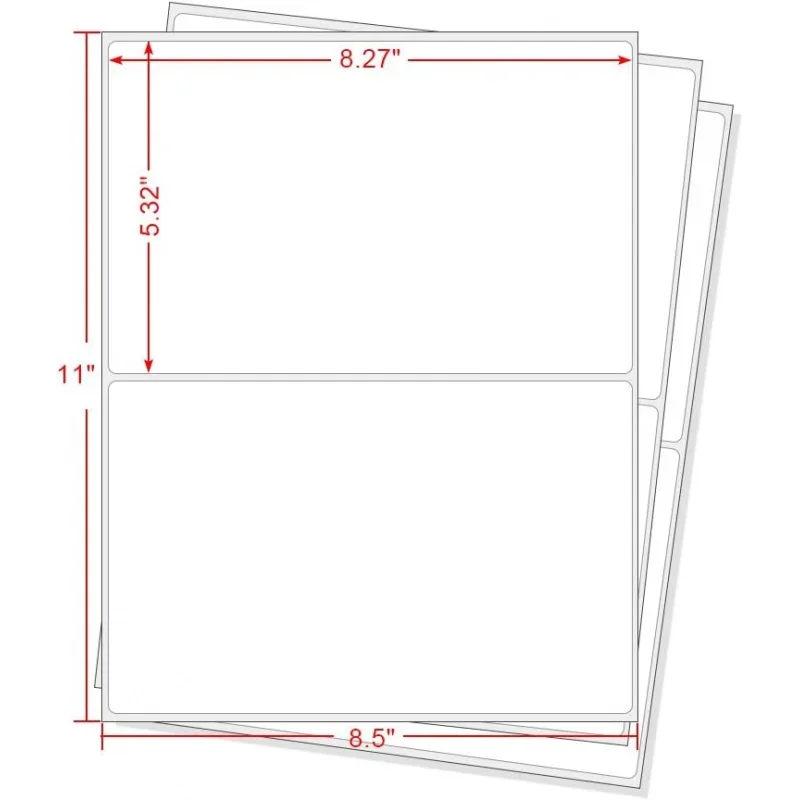 Half Sheet Laser & Inkjet - Rounded Corner Address Labels - 5-1/2 X 8-1/2 (4000 Labels)