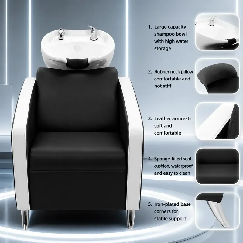 Hongzi Shampoo Bed E-commerce Chair Hair Flush Ceramic Basin Reclining
