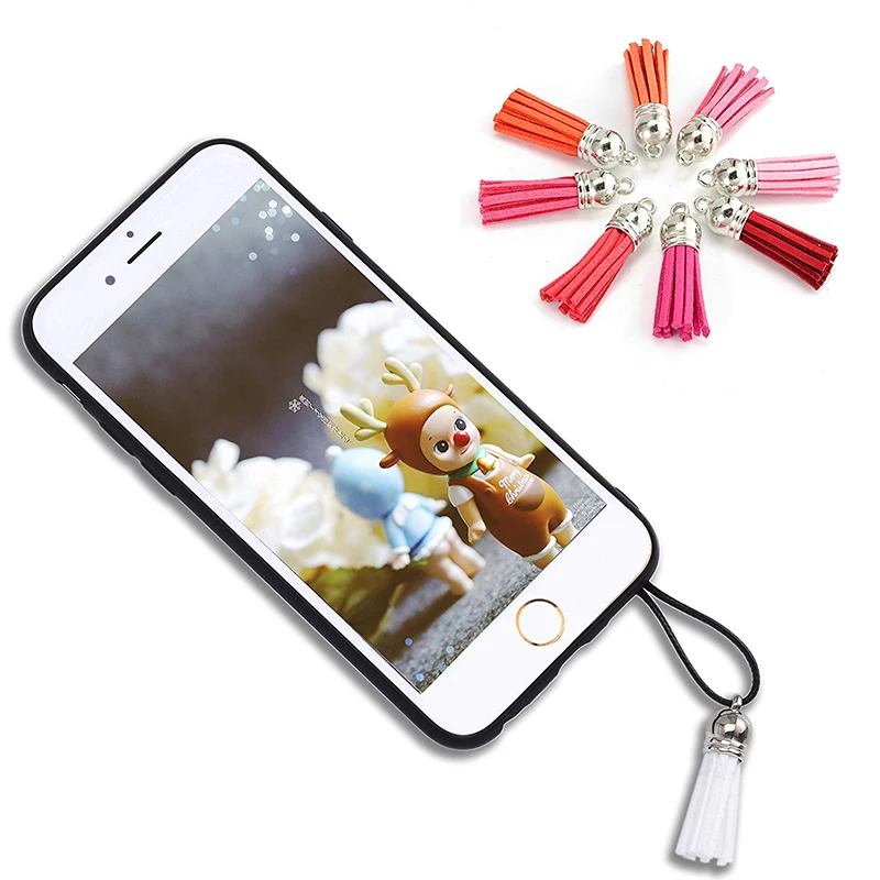 

35 PCS Mobile Phone Accessories Tassels DIY Accessory Fringe Suede Artcraft Cell Cellphone
