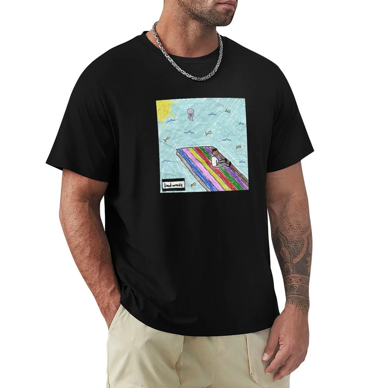 Baby Keem Crayon Drawing T-Shirt Fashion Pattern Printed Tee Shirt