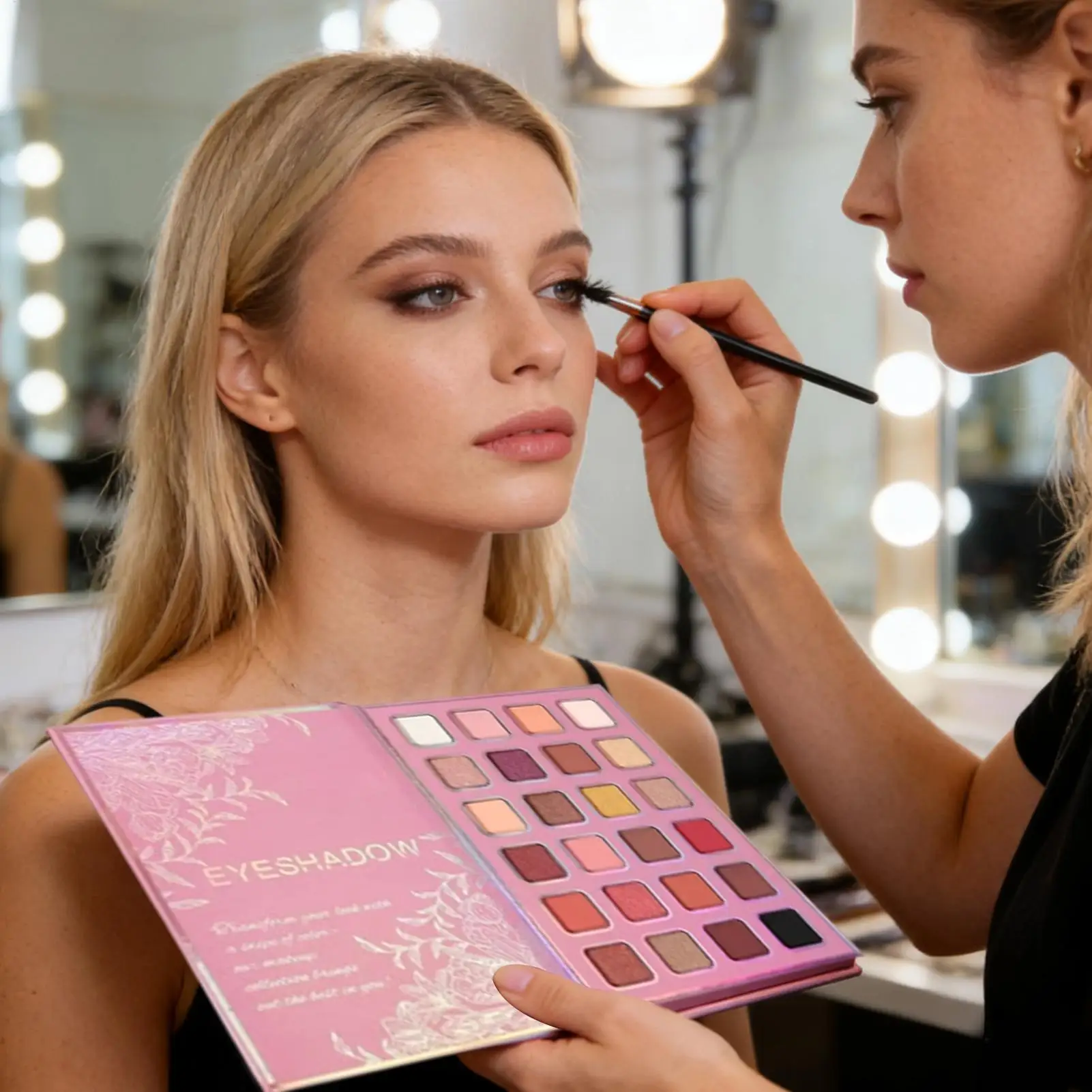 Vollgesichts-Make-up-Palette, matt, schimmernd, wasserfest, Rouge, Lippen-Make-up, Lidschatten-Palette für Frauen, Geburtstag, Weihnachten, Reisen, Büro