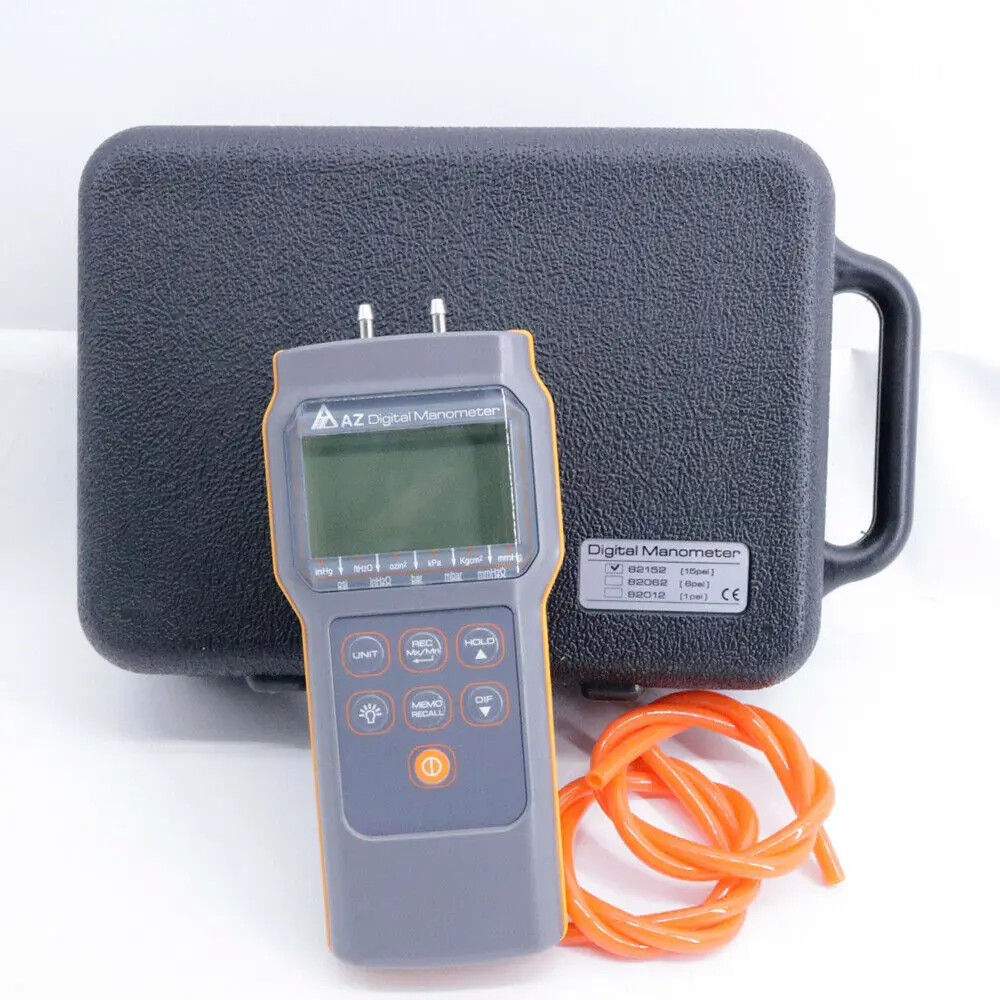 Differential Pressure Gauge AZ82152 Digital Manometer High Performance 15Psi Economic Pressure Meter Tester
