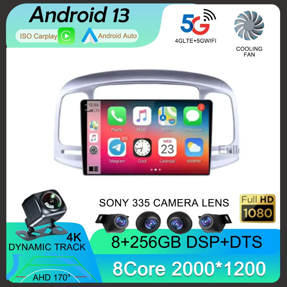 

Car Radio Android 14 For Hyundai Accent 2008 2009 2010 2011 Multimedia Video Player Auto Stereo GPS Navigation Bluetooth Carplay