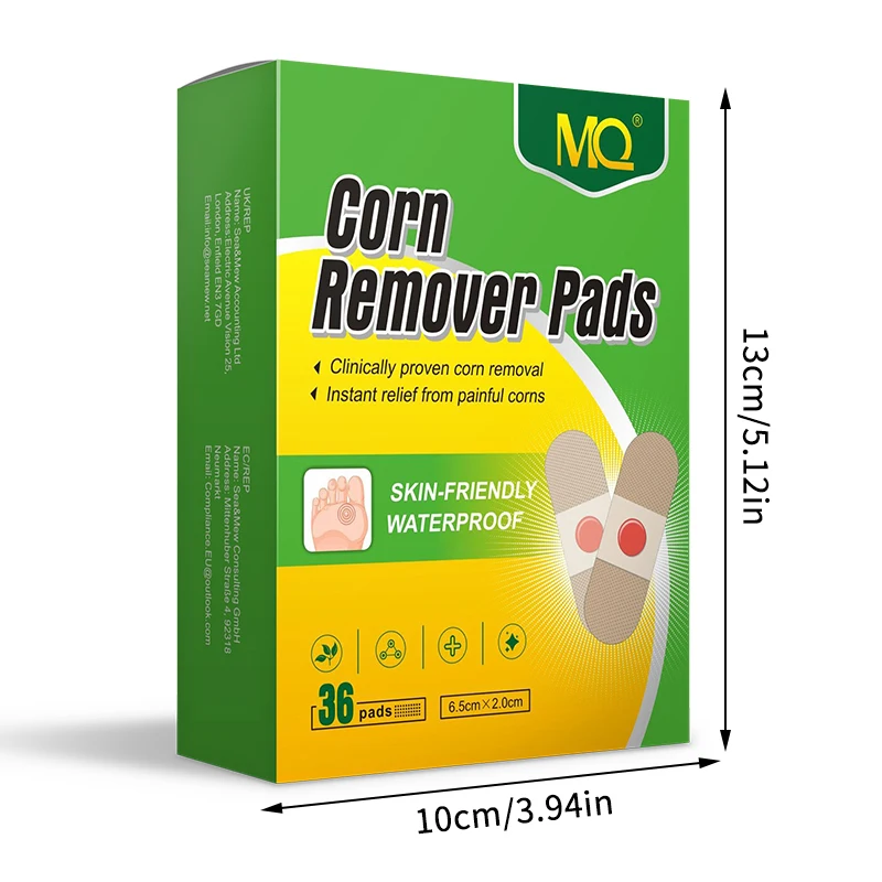 36 pièces autocollant de soin des pieds Patch médical tampons d'élimination du maïs patchs curatifs callosités supprimer callosité détox été outils de soins des pieds