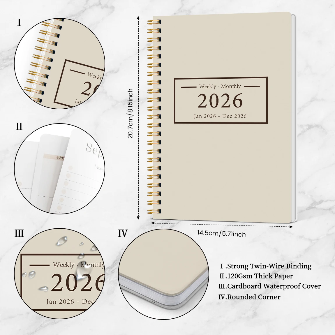 2026 Weekly Monthly Planner, A - Meal Plan Notepad review and price