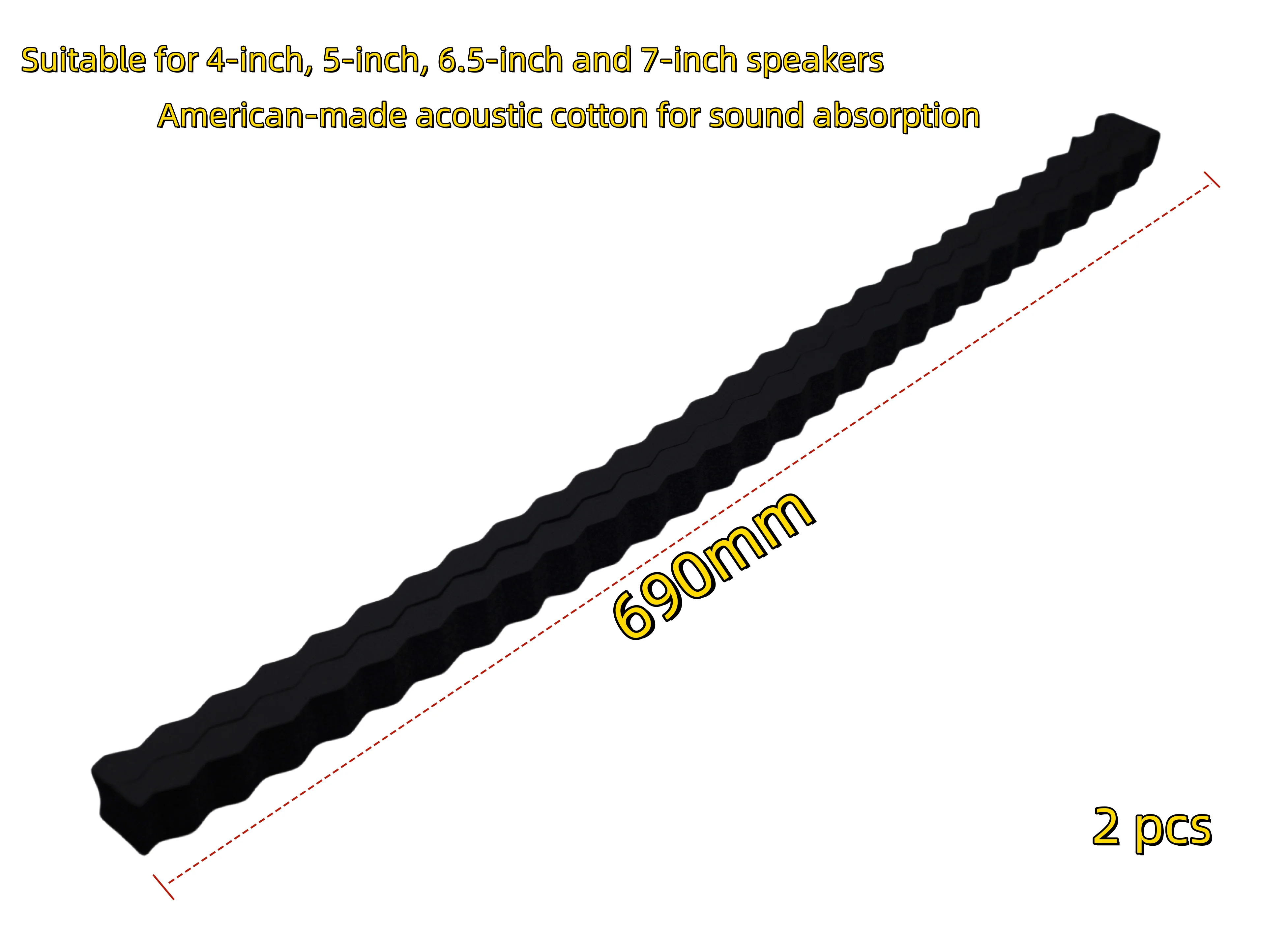 4 '5' 6.5 '7-inch Automotive Speaker Sponge Self-Adhesive Door Panel Sound Insulation Foam Kit Coaxial Speaker Seal