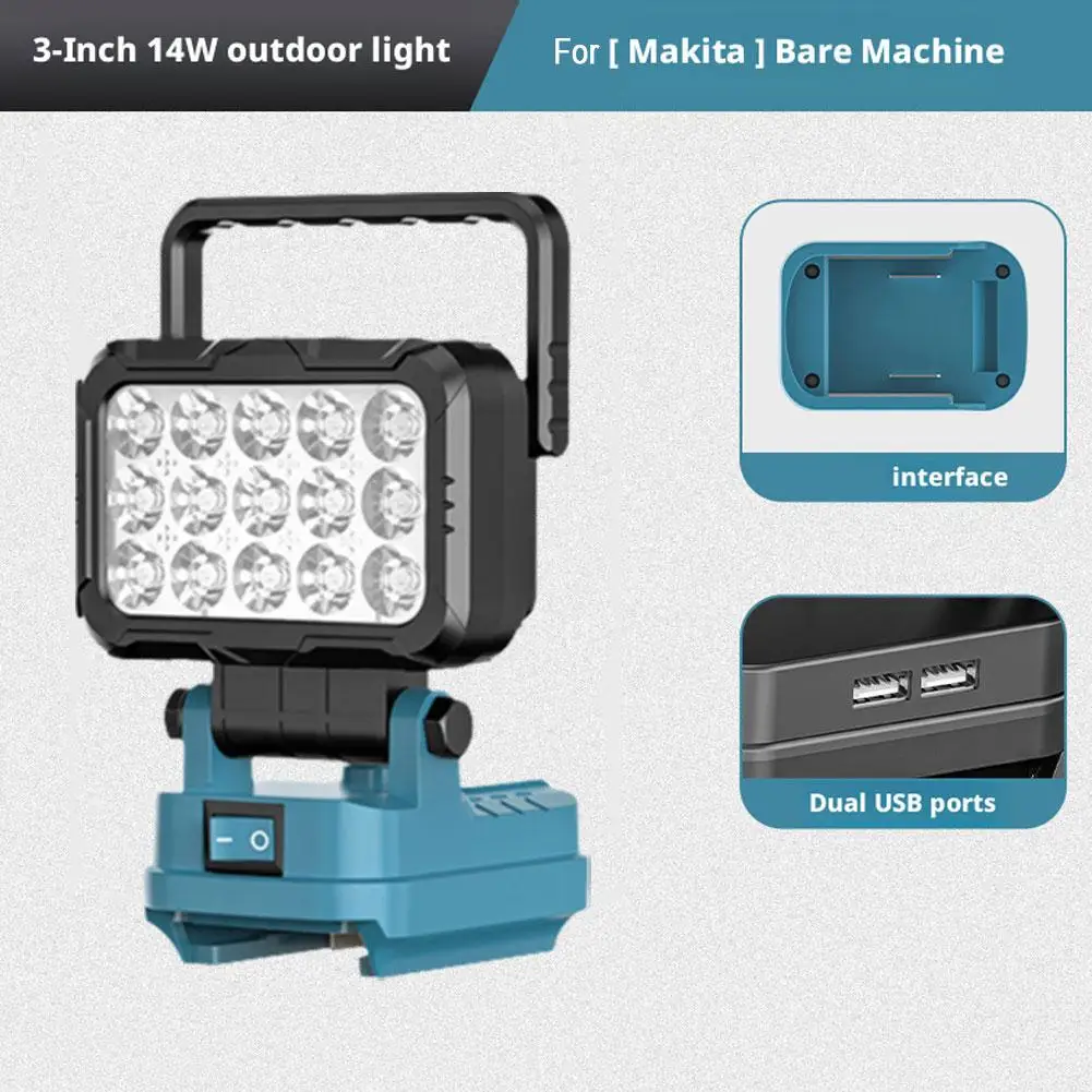 

Portable Work Light For Makita 18V Batteries Power Tool Accessories LED Working Light Emergency Lamp Flashlight Torch