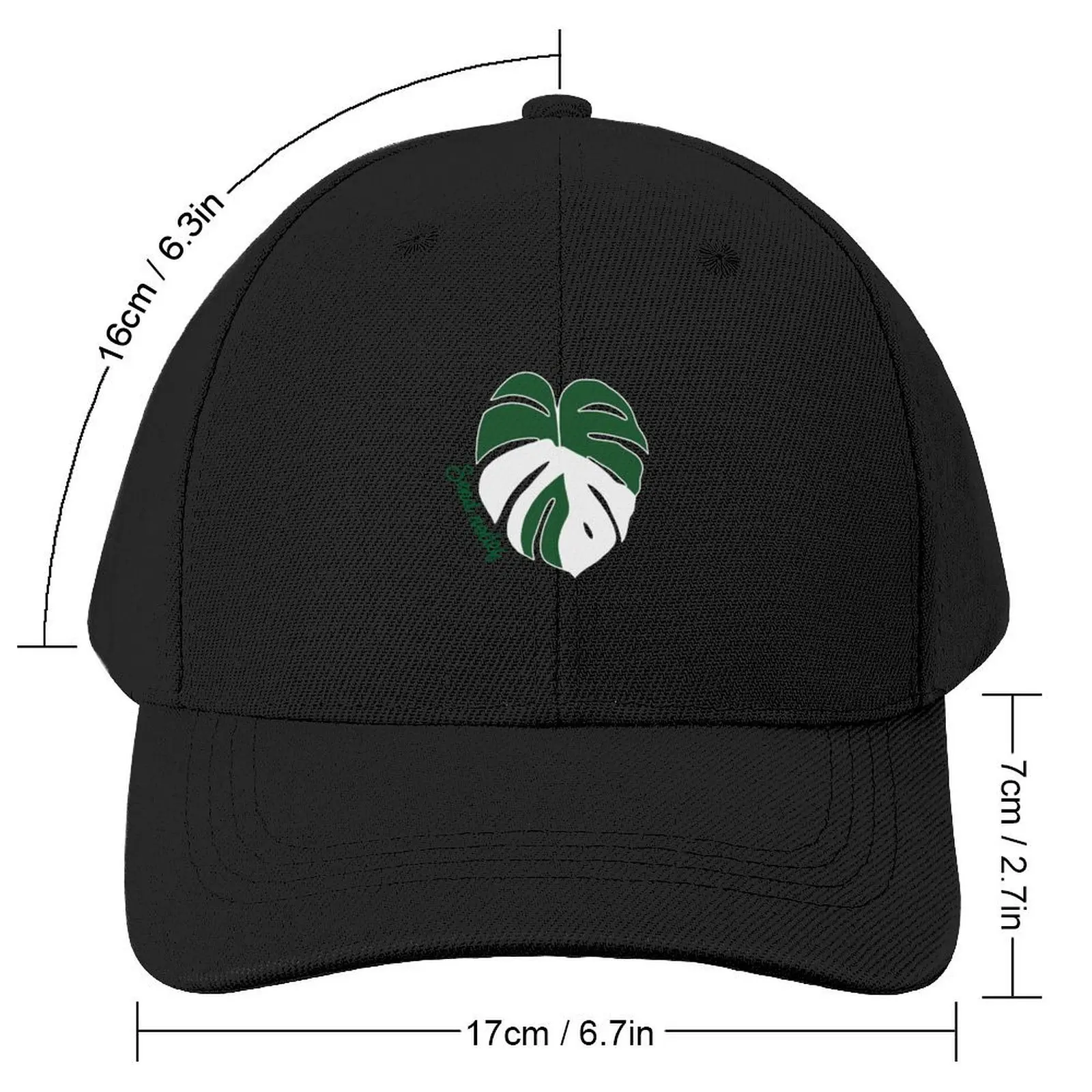 Send Nodes Monstera Albo leaf Baseball Cap party Hat Snap Back Hat Hat Man Luxury Sun Hats For Women Men's