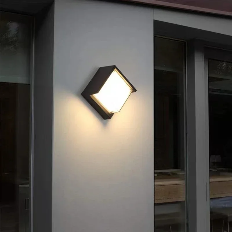 Led Waterproof Outdoor Indoor Fixtures Villa Patio Corridor Modern Light Terrace Garden Gate Wall Lamp