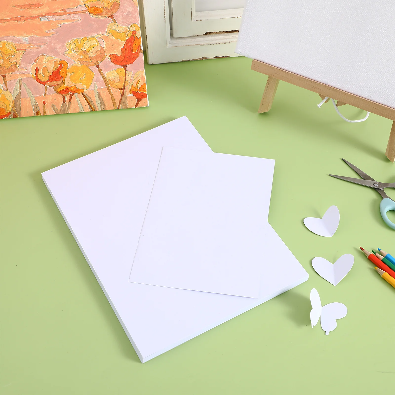 

50 Sheets 180g White Cardstock Paper DIY Crafts Scrapbook Paper Easy to Use Abundant Quantity Card Stock White Cardstock