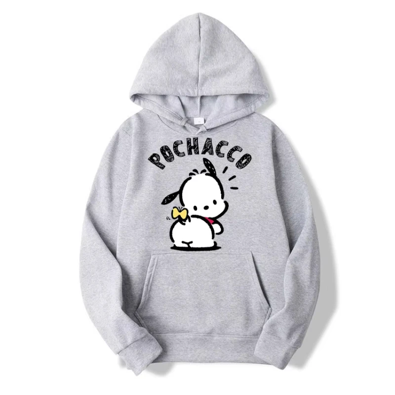 Miniso pochacco quatro cores hoodies moda lazer elegante streetwear das mulheres dos homens topo outerwears blusa hoodies harajuku funn 2025