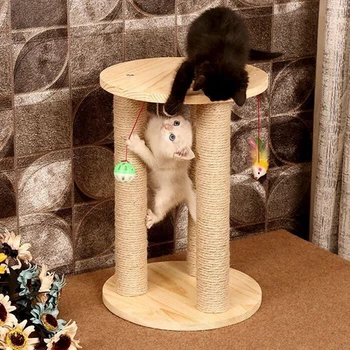DIY 고양이 긁힘 방지 단단하고 튼튼한 스크래치 폴 클라이밍 프레임, 미세 검 대마 로프, 20 m, 50m