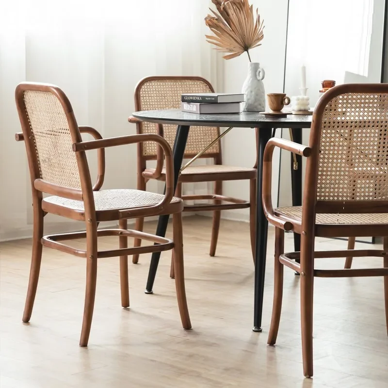 The product can be customized.Nordic minimalist living room dining chairs, modern solid wood rattan woven armchairs, backrest ch