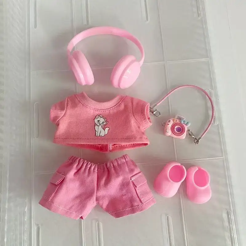 Vêtements Pour Poupée 17 Cm – Ensemble Princesse Rose 4 Pièces – Compatible Labubu – Poupée Non Incluse