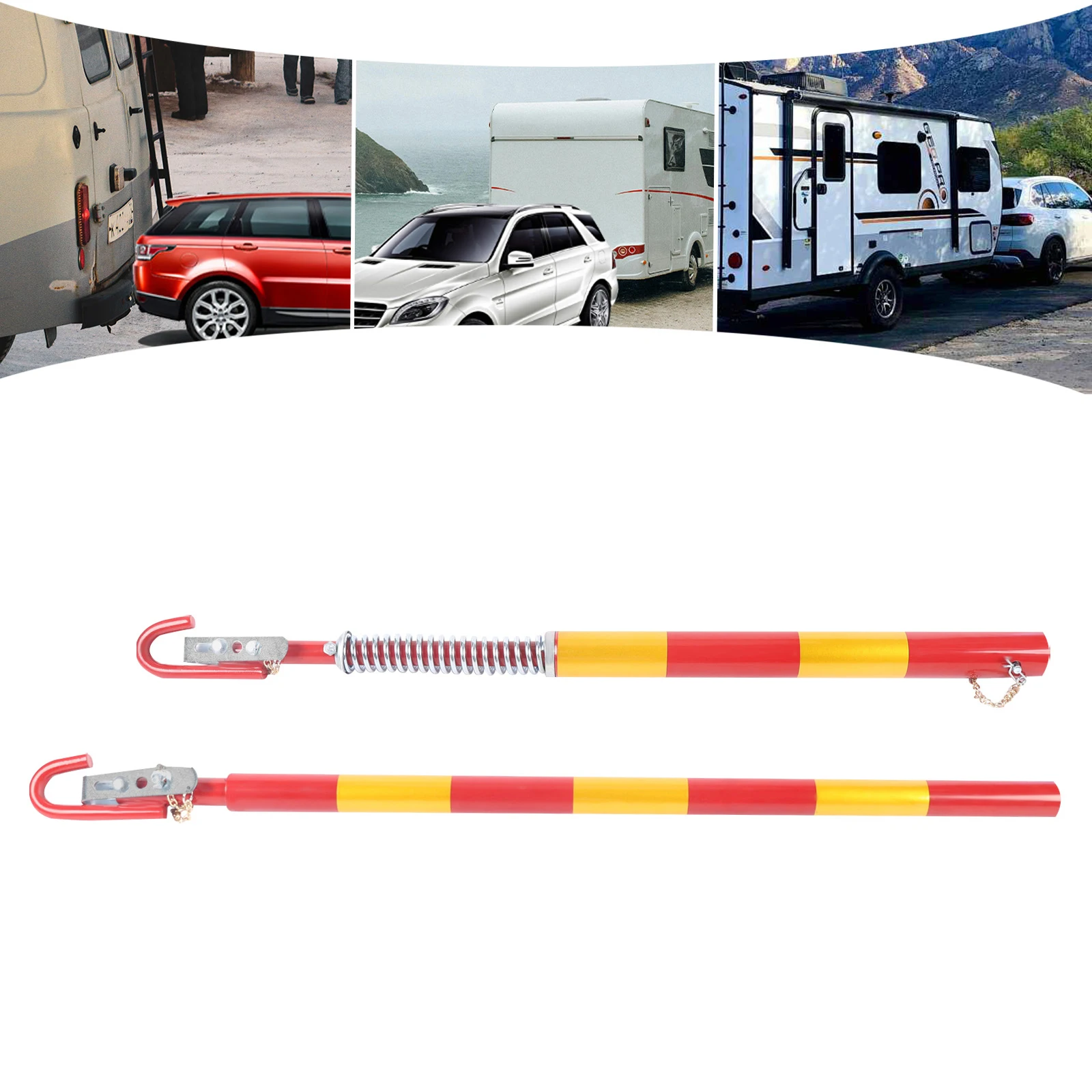 5000Kg 5 Ton Steel Towing Bar Pole Recovery Tow Pole For Car Van Truck Towpole Non-slip And Wear-resistant with Locking Pins